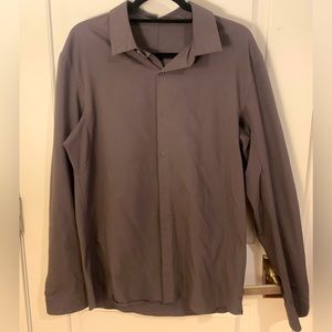 Lulu Lemon Grey Button Down